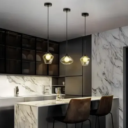 801201 Люстра VETRO 1х6W(led) G9 ЧЕРНЫЙ/ПРОЗРАЧНЫЙ Lightstar