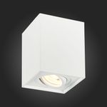 ST109.507.01 Светильник потолочный Мат. белый GU10 1*50W  L100xW100xH123 220V Без ламп