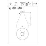 ST604.543.34 Светильник подвесной ST-Luce Белый/Белый LED 1*34W 4000K