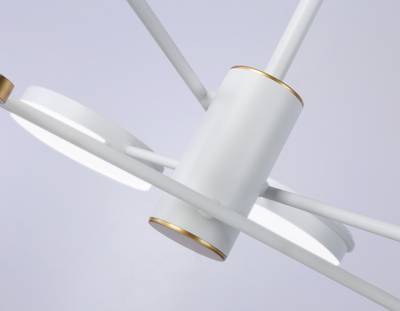 Светильник светодиодный подвесной FL51635/6 WH/GD белый/золото 3000K/4200K/6400K 50W D800*780 (Без ПДУ)