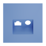 VLS002715 Накладка для розетки TV+RJ45 кат. 6, S70 (деним). (ТМ Maytoni)