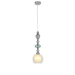 8294/1A MODERNI LN26 367 хром/белый/прозрачный, металл/стекло/хрусталь Подвес E27 1*60W 220V GANNA