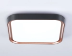 Потолочный светодиодный светильник FZ1271 BK/PGD черный/розовое золото 27W 5000K 350*350*60 (Без ПДУ)