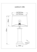Декоративная настольная лампа Arte Lamp CAMELOT A4501LT-1PB, 1хE27