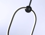 Светильник светодиодный подвесной с пультом FL10577 BK черный 3000K/4200K/6400K 56W 230*16*1000 (ПДУ ИК)