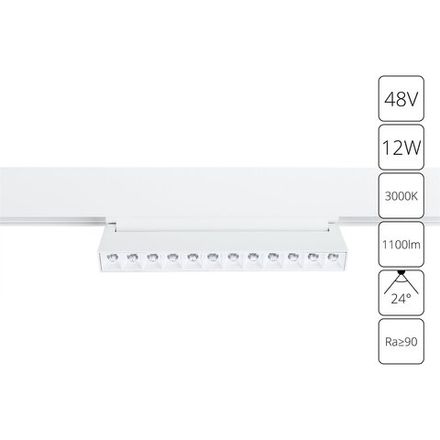 Магнитный трековый светильник Arte Lamp LINEA A4678PL-1WH, 1хLED