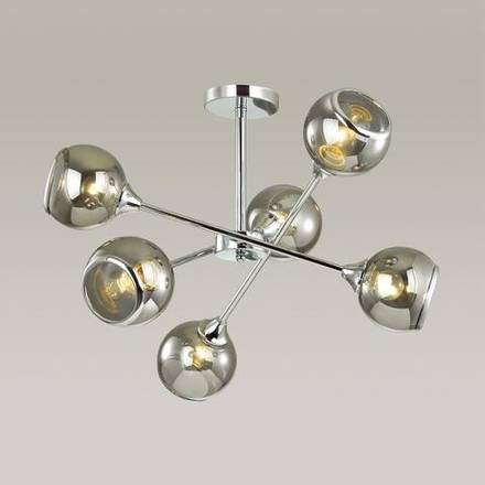 4530/6C COMFI LN21 234 хром, дымчатый Люстра потолочная E27 6*60W 220V SANDRA