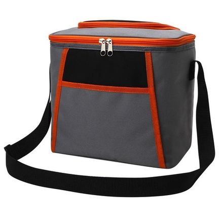 Термосумка PC2207, 12л, р-р: 26x20x24см, цвет: серо-оранжевый