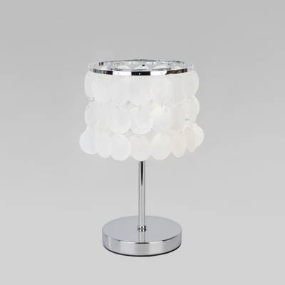 Настольный светильник с перламутром 208101 хром