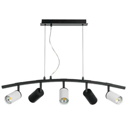 LR735372363 Люстра RULLO 5х50W GU10 ЧЕРНЫЙ/БЕЛЫЙ (571735+214437-2+214436-3)