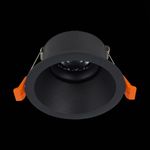 ST207.408.01 Св-к встр. Мат. черный GU10 1*50W  D103xH52 220V Без ламп