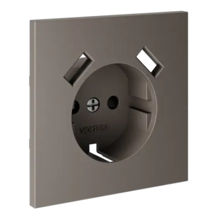 VLS000914 Накладка для розетки с заземлением и защитными шторками, с USB A+A, S70 (капучино). (ТМ Maytoni)