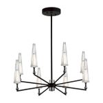 5429/39L MODERN ODL_EX24 137 черный матов./прозрачный/металл/стекло/акрил Люстра LED 39W 3000K 1330Лм FUNGO