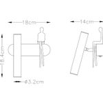 Бра Arte Lamp ALBERT A2173AP-1BK, 1хLED