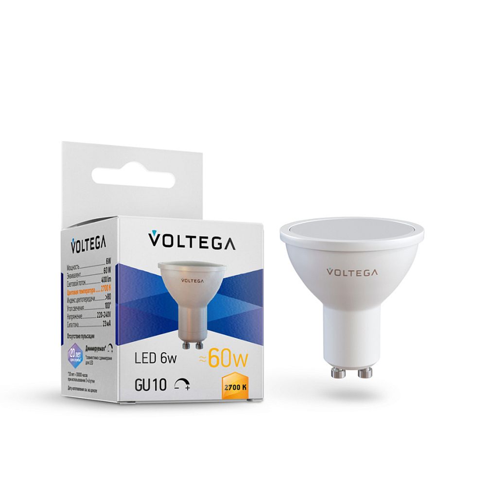 Светодиодная лампа Simple MR16 6W 2700K 110° GU10 DIM, 7238. TM Maytoni