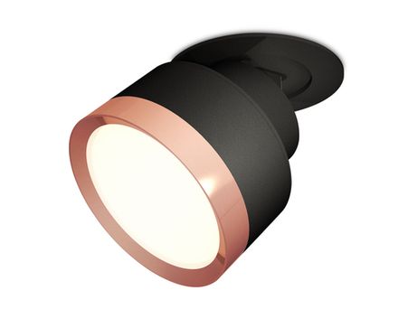 Комплект встраиваемого поворотного светильника XM8102503 SBK/PPG черный песок/золото розовое полированное GX53 (A2242, A2106, C8102, N8126)