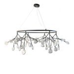 07521-54A,19(21) Люстра Ветта черный (прозрачные плафоны) d115 h160 G4 54*2W (Led лампы в комплекте, 4000K)