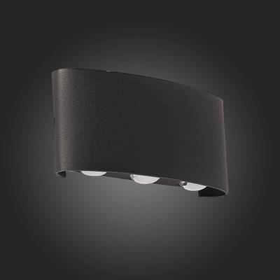 SL089.401.06 Светильник уличный настенный ST-Luce Черный кварцевый LED 6*1W 4000K