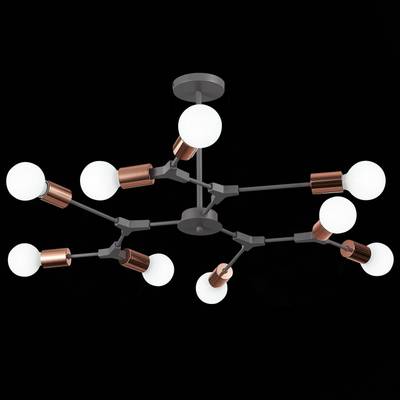 SLE106403-09 Люстра подвесная Серый, Розовое золото E27 9*60W