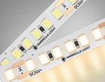 Светодиодная лента GS3201 2835 180Led/ 14.4W m/ 24V IP20 3000K/ 5000*8*1.2mm/ кратность резки 33mm (2 конт.)