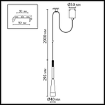 7041/6L HIGHTECH ODL26 271 светильник бронзовый/металл/металл IP20 LED 6W 395Лм 38° 3000K 220-240V PIX