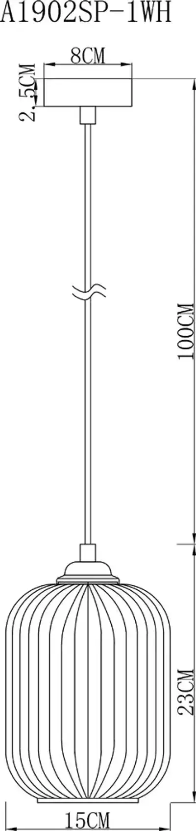 Подвесной светильник Arte Lamp ARWEN A1902SP-1WH, 1хE27