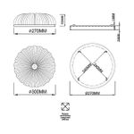 7719/36L PIKO LED SN 40 Светильник металл/стекло/прозрачный/золотой LED 36Вт 3000-6500K D300 IP20 пульт ДУ TESORO