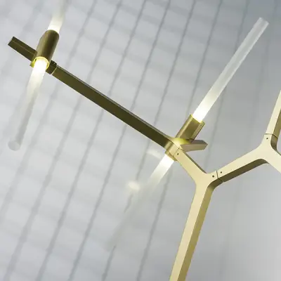 742103 Люстра STRUTTURA 10х6W (led) G9 ЗОЛОТО МАТОВЫЙ Lightstar