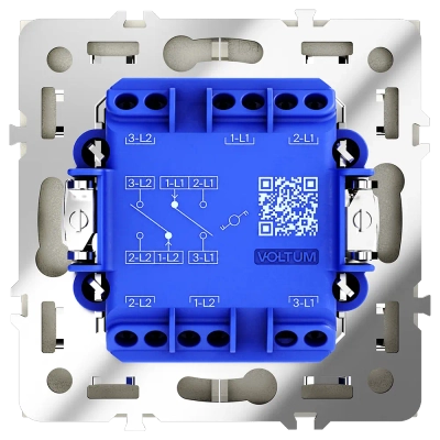 VLS020304 Проходной переключатель встраиваемый VOLTUM S70 двухклавишный 10А, (шелк). (ТМ Maytoni)