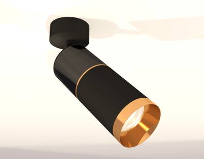 Комплект поворотного светильника XM6313014 SBK/DCH/PYG черный хром/черный песок/золото желтое полированное MR16 GU5.3 (A2210, C6303, A2062, C6313, N6134)