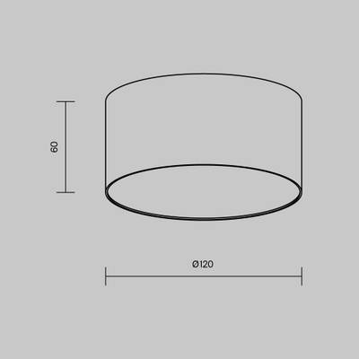 Потолочный светильник Zon 3000K 12W 120°, C032CL-12W3K-RD-MG. TM Maytoni