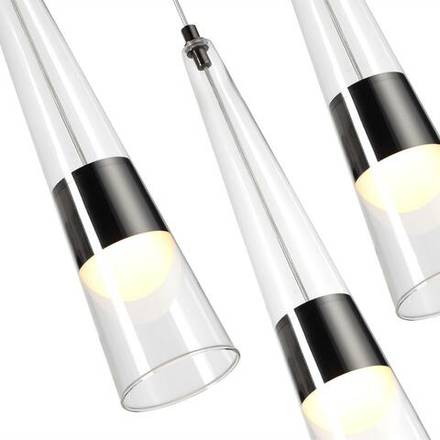 5044/42L L-VISION ODL24 301 глянц.темн.хром/прозрачный/металл/стекло Люстра LED 42W 3000K 4167Лм LUMP