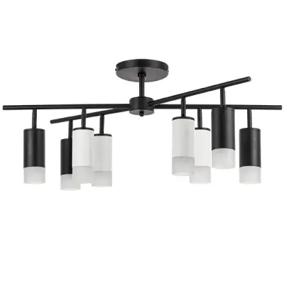 LR7283743641 Люстра RULLO 8х50W GU10 ЧЕРНЫЙ/БЕЛЫЙ (571728+214437-4+214436-4+202431-8)