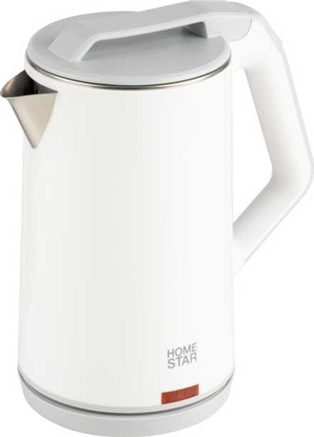 Чайник Homestar HS-1036 (1,8 л) белый, двойной корпус