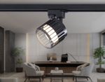 Трековый однофазный светильник со сменной лампой GL5349 BK черный GX53 D100*80