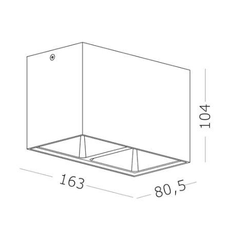 ST168.542.02 Светильник потолочный Белый GU10 2*50W IP20 L82,5xW165xH104 220V Без ламп