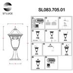 SL083.705.01 Светильник уличный наземный ST-Luce Кофейный/Кофейный, Прозрачный E27 1*60W