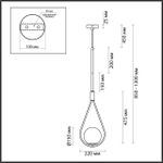 4810/1 PENDANT ODL21 493 золтой/черный/белый Подвес E14 1*40W FLARI