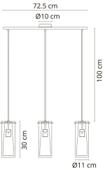 Подвесной светильник Arte Lamp ARIES A8983SP-3PB, 3хE27