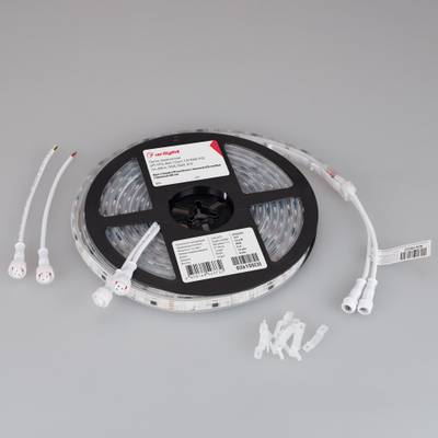Лента герметичная SPI-PFS-B60-12mm 12V RGB-PX3 (14.4W/m, IP68, 5060, 5m) (Arlight, бегущий огонь)