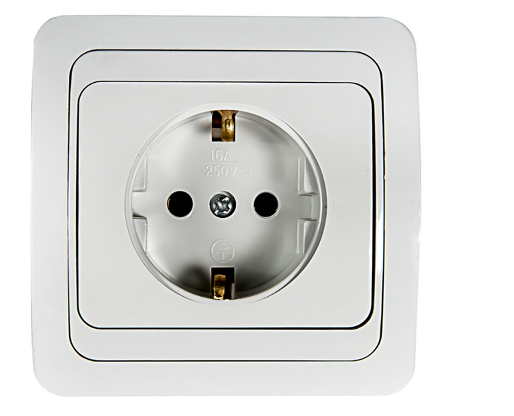 Розетка 1-м CLASSICO с заземл. 2028 бел. ASD / IN HOME 4680005959907