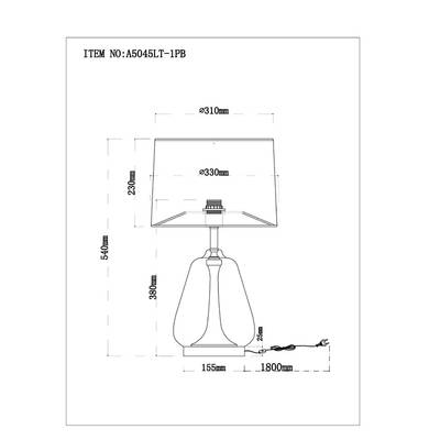 Декоративная настольная лампа Arte Lamp PLEIONE A5045LT-1PB, 1хE27