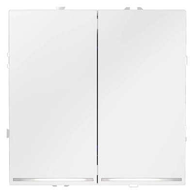 VLS020202 Выключатель встраиваемый VOLTUM S70 двухклавишный с подсветкой 10А, (белый матовый). (ТМ Maytoni)