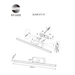 SL446.471.01 Подсветка для картин ST-Luce Черный/Черный LED 1*12W 3000K