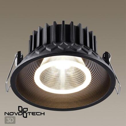 358790 SPOT NT21 280 черный Светильник встраиваемый светодиодный IP20 LED 15W 4000K 1600Лм 110-265V BIND