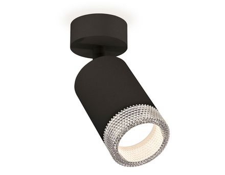 Комплект накладного поворотного светильника XM6313001 SBK/CL черный песок/прозрачный MR16 GU5.3 (A2210, C6313, N6150)