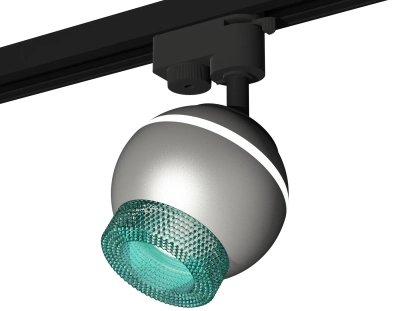 Комплект трекового светильника XT1103041 SSL/BL серебро песок/голубой MR16 GU5.3 LED 3W 4200K (A2521, C1103, N7194)