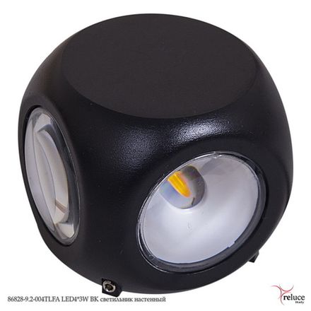 86828-9.2-004TLFA LED4*3W BK светильник настенный
