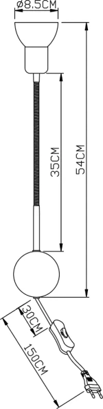 Бра Arte Lamp FALENA A3116AP-1WH, 1хE14