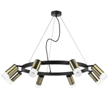 LR0183181 Люстра RULLO 8х50W GU10 ЧЕРНЫЙ/БРОНЗА (571018+214431-8+202431-8)